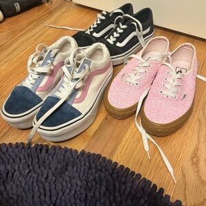 Vans Kids Shoes - Blue, Pink, and Black